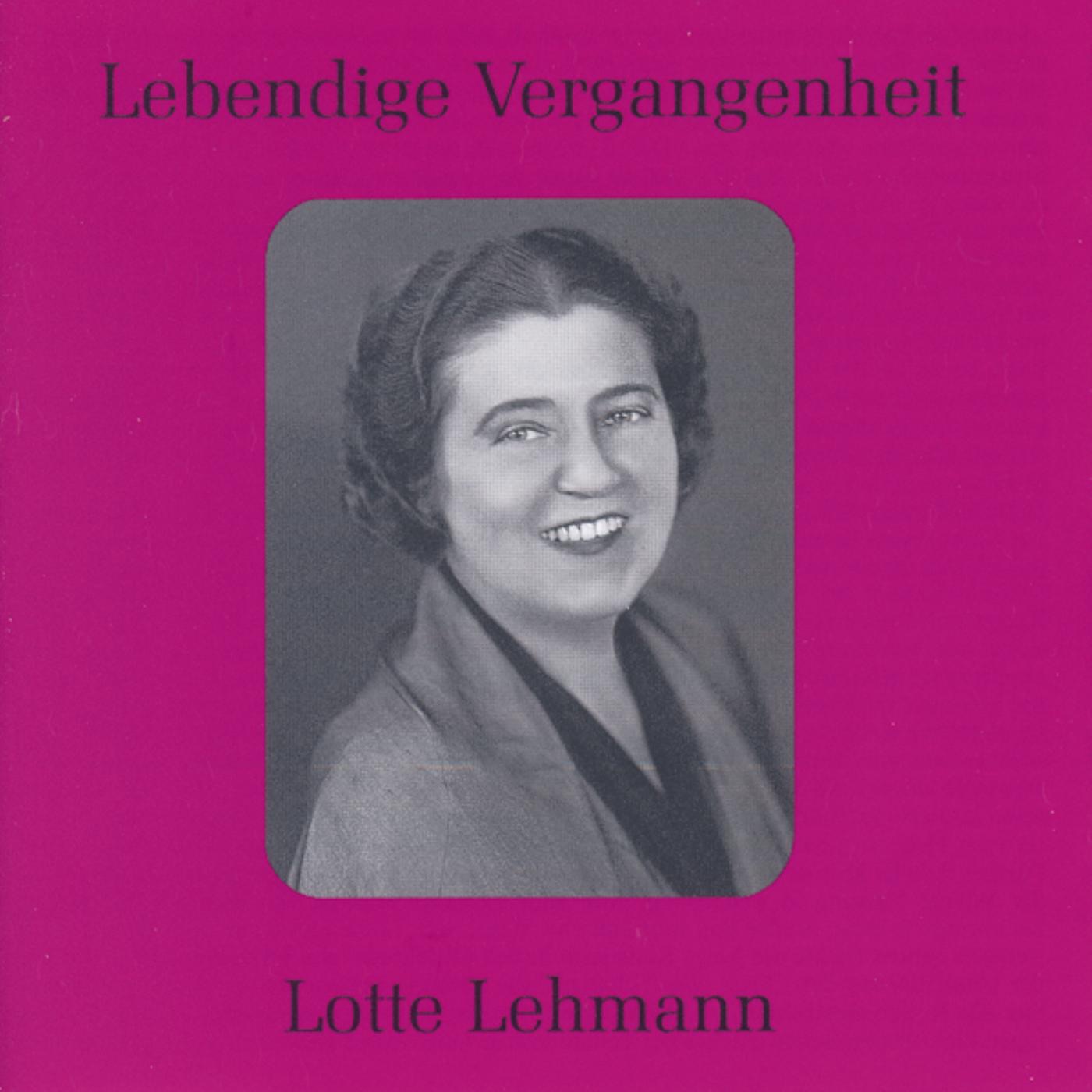 Lebendige Vergangenheit - Lotte Lehmann album cover