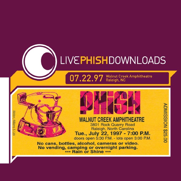 Live Phish Downloads 7.22.97 (Walnut Creek Amphitheatre - Raleigh, NC) album cover