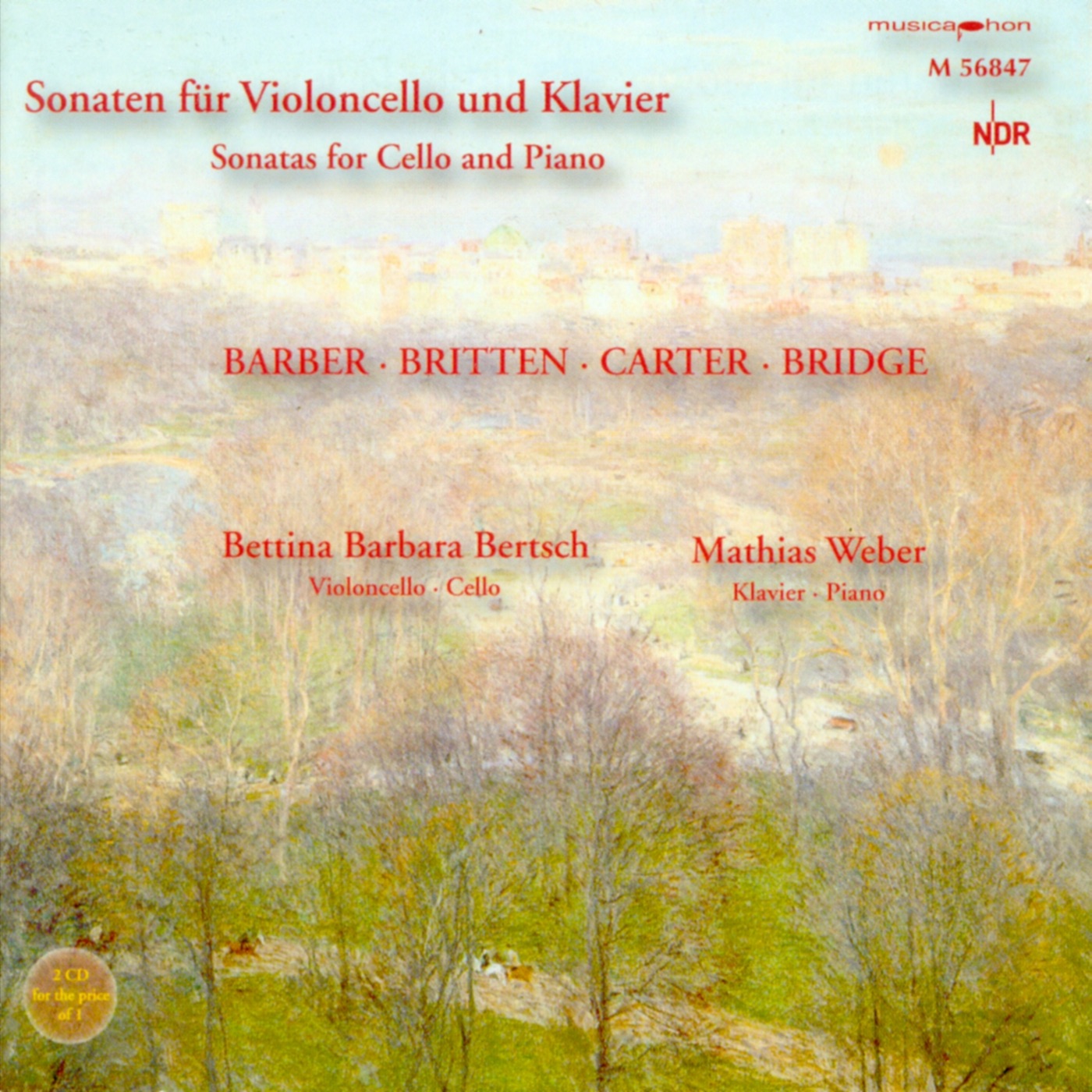 Cello Recital: Bertsch, Bettina Barbara - Barber, S. - Carter, E. - Bridge, F. - Britten, B. album cover