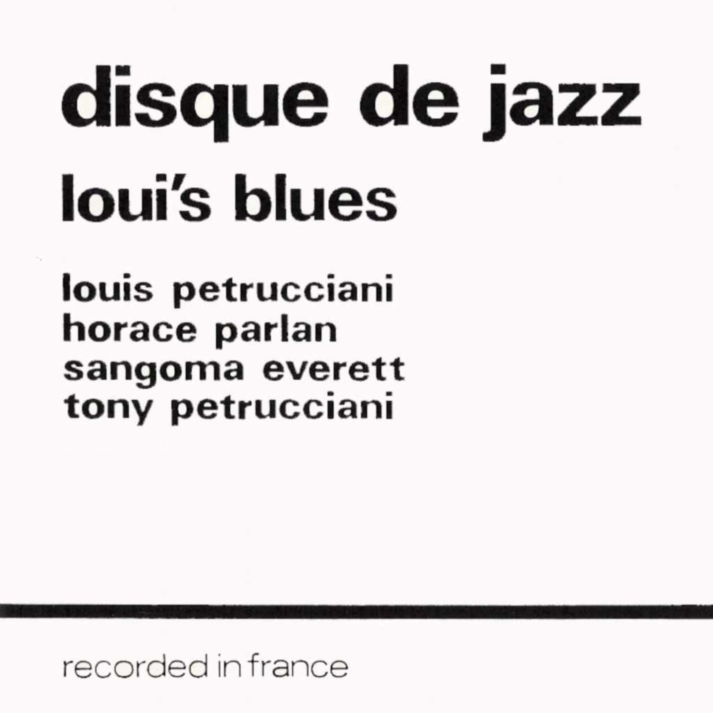 Loui's Blues (Disque de Jazz) album cover