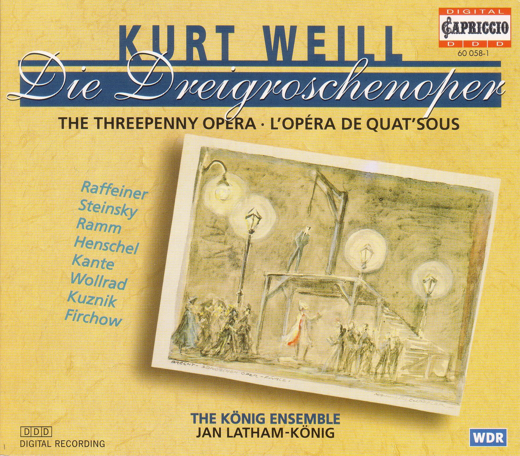 Weill, K.: Dreigroschenoper (Die) (The Threepenny Opera) album cover