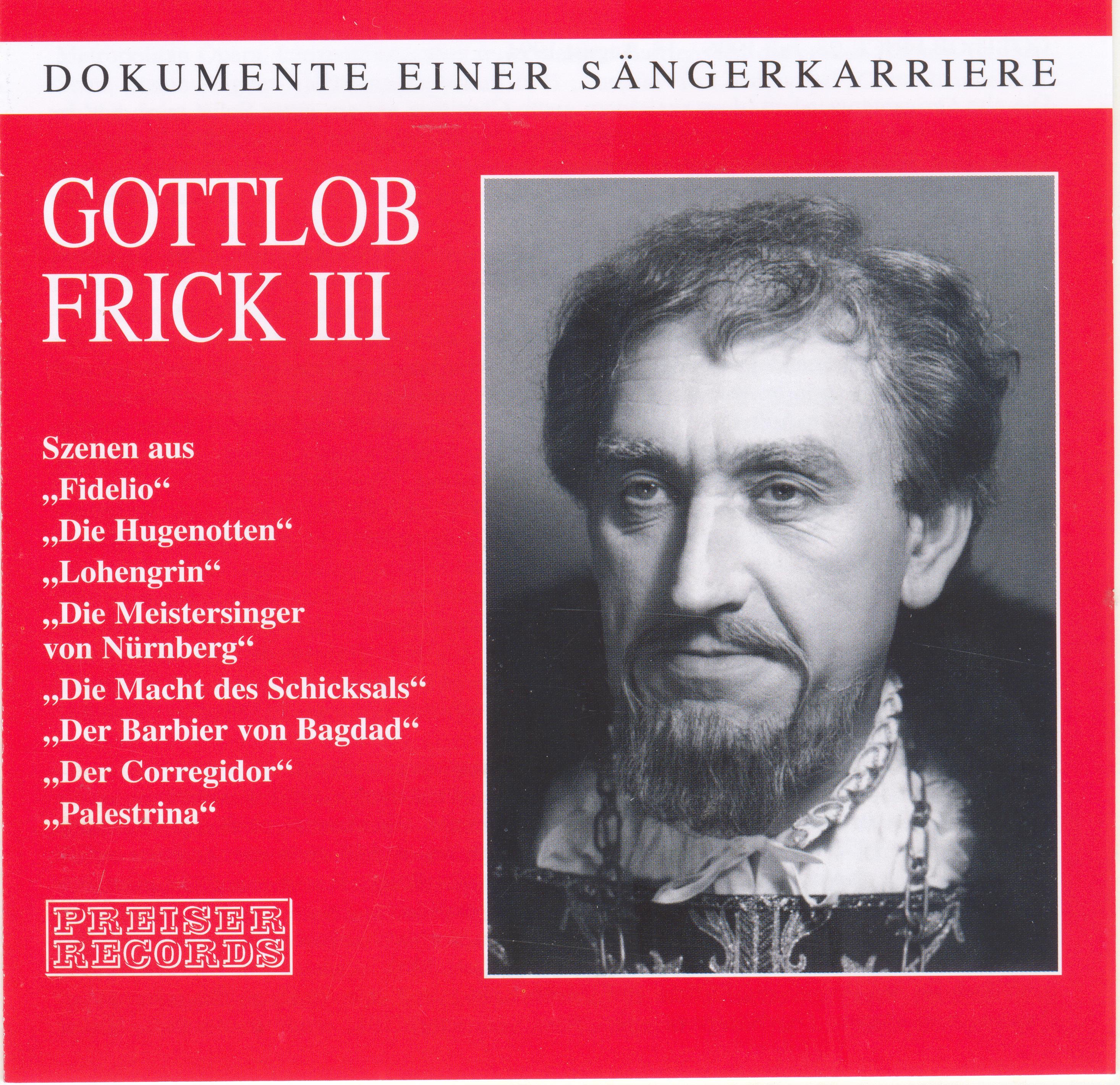 Dokumente Einer Sängerkarriere - Gottlob Frick III album cover