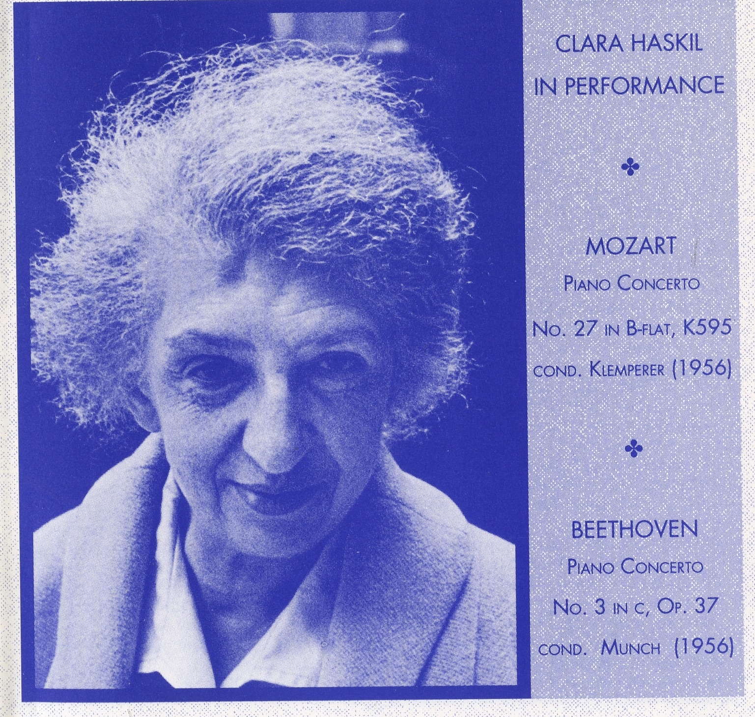 Clara Haskil in Performance album cover
