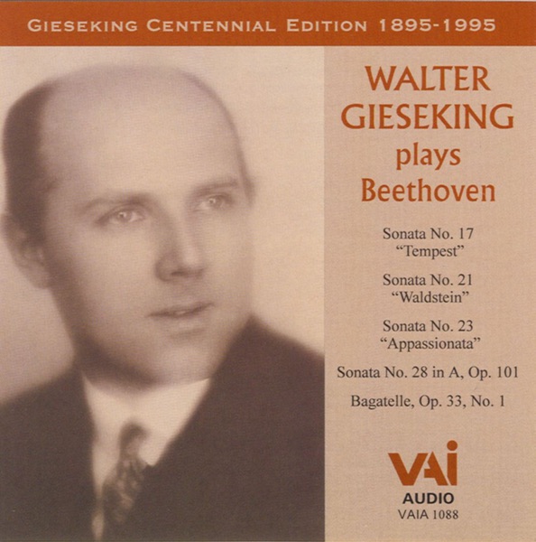 Walter Gieseking Plays Beethoven album cover