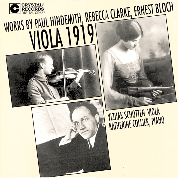 Viola 1919: Hindemith, Clarke, Bloch album cover