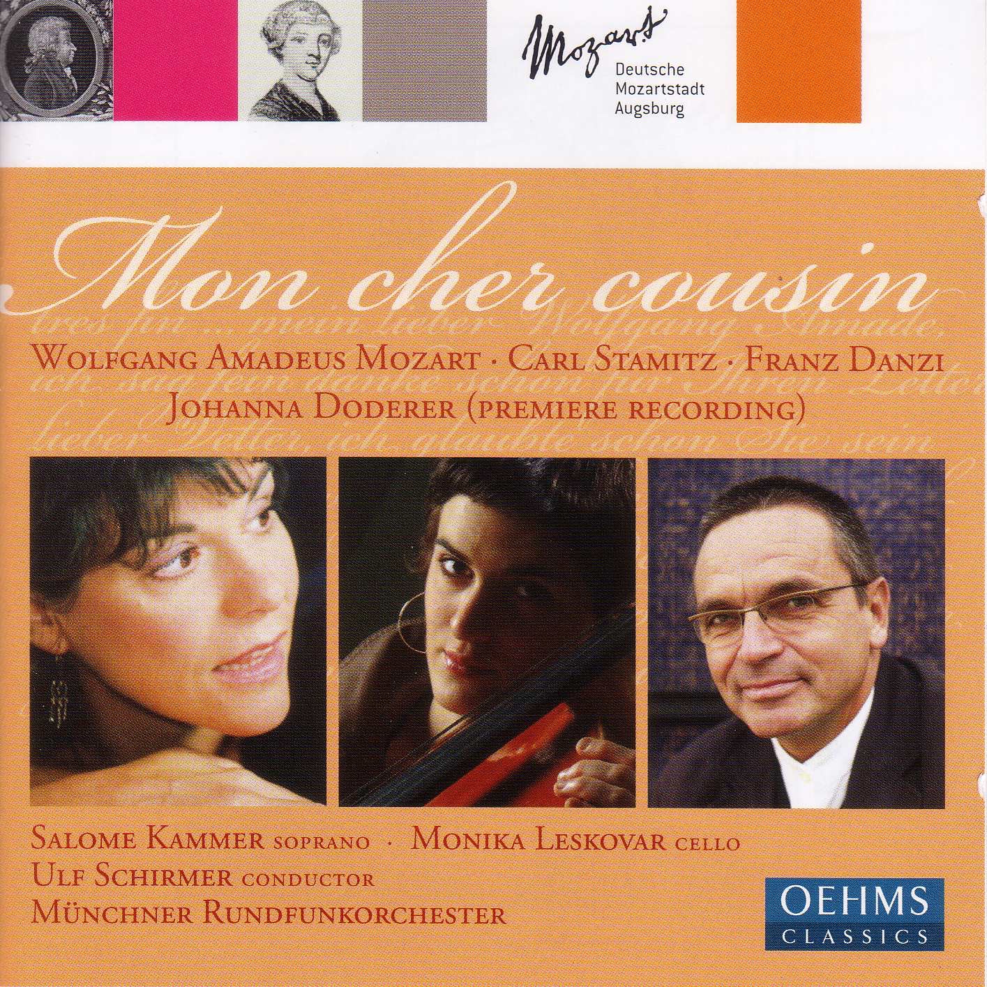 Doderer: Mon Cher Cousin - Stamitz: Cello Concerto No. 1 - Mozart: Divertimento, "Salzburg Symphony  album cover