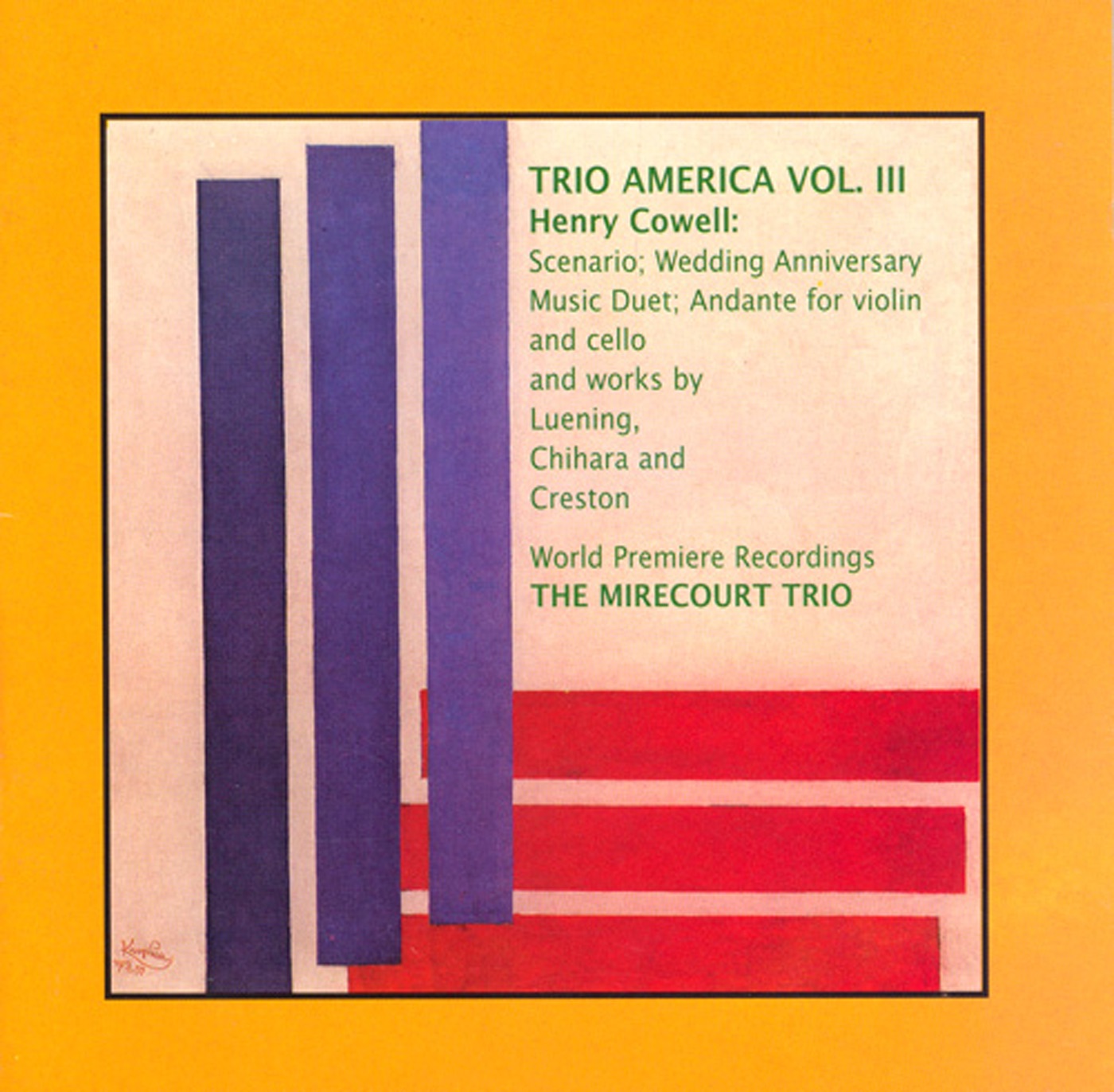 Trio America, Vol. 3 - Music by Henry Cowell - Leuning - Chihara - Creston album cover
