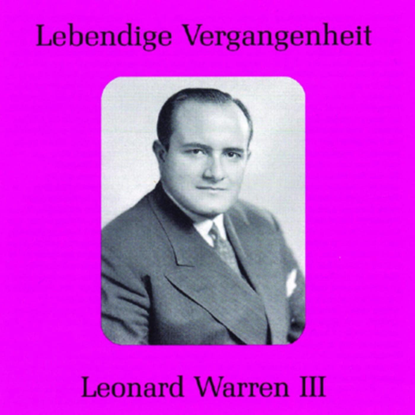 Lebendige Vergangenheit - Leonard Warren album cover