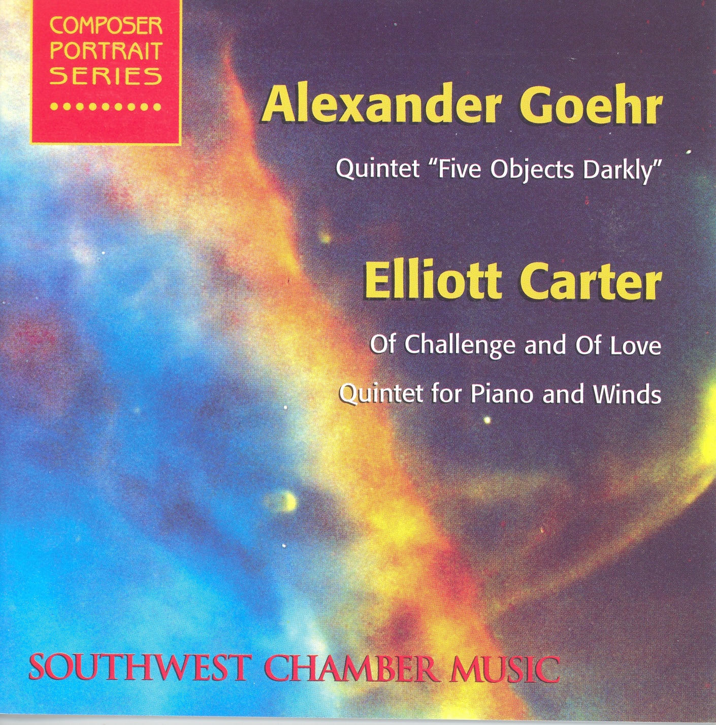 Goehr: 5 Objects Darkly - Carter: Of Challenge and of Love album cover