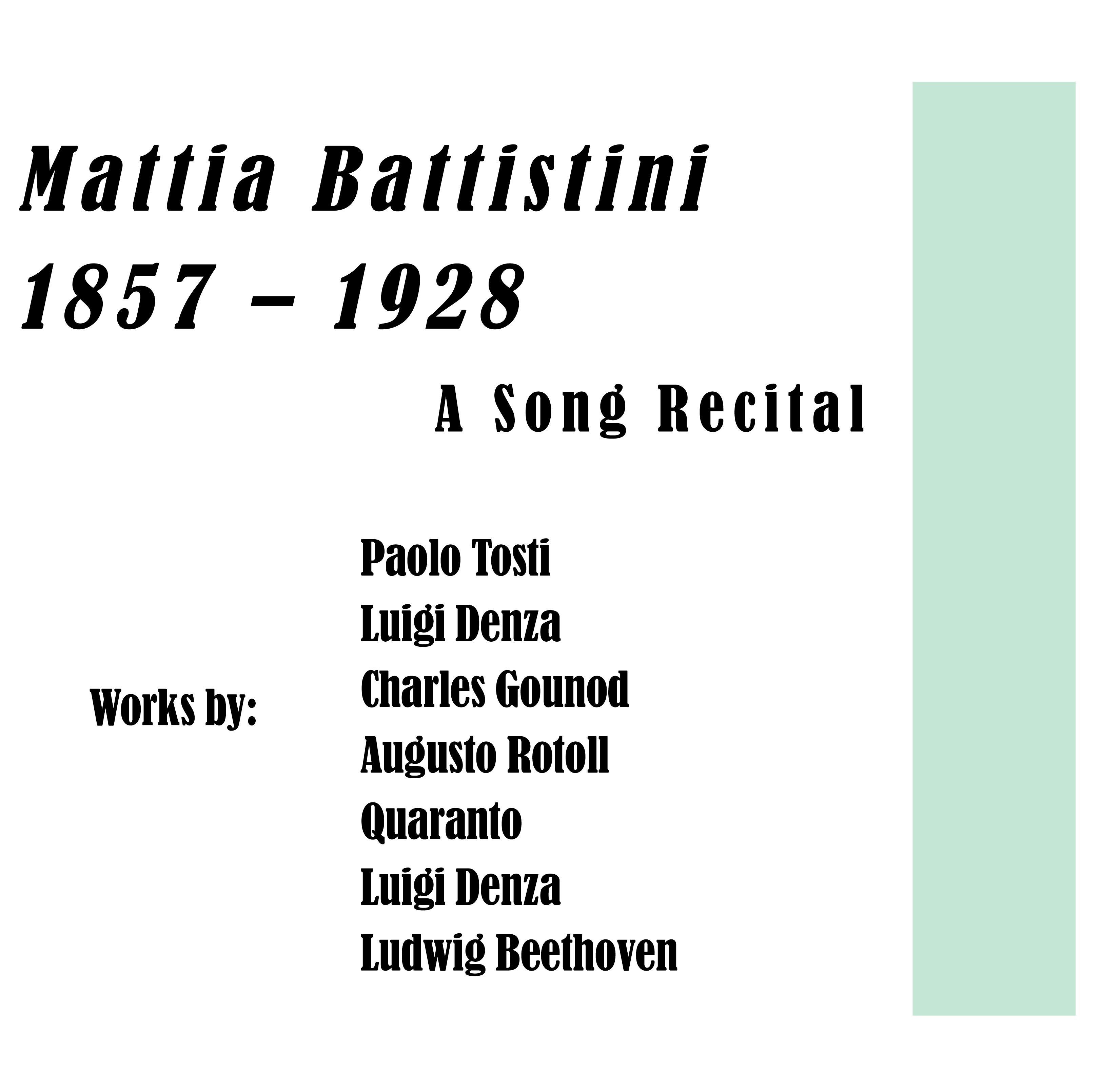 Mattia Battistini (1857-1928) - A Song Recital album cover