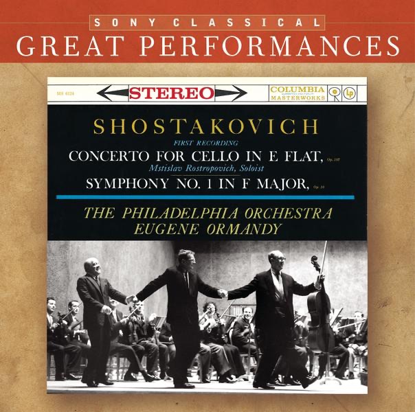 Shostakovich: Symphony No. 1; Cello Concerto [Great Performances] album cover