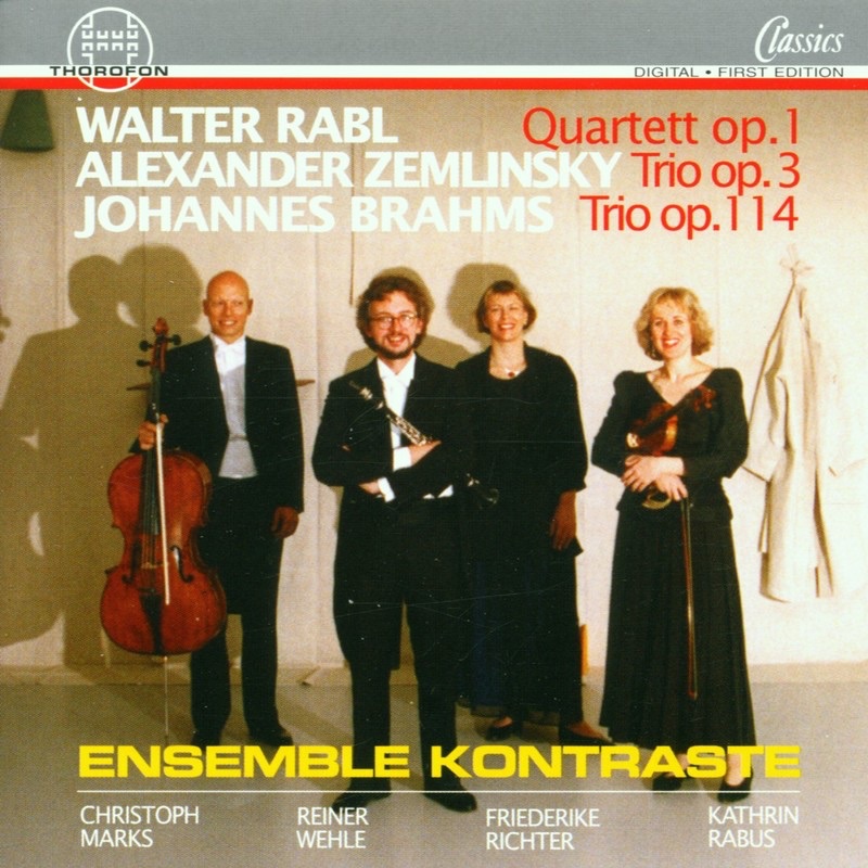 Ensemble Kontraste Play Rabl, Zemlinsky & Brahms album cover