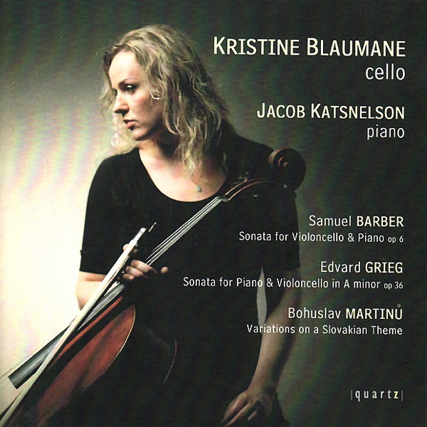 Barber: Cello Sonata, Op. 6 - Grieg: Cello Sonata in A Minor - Martinů: Variations on a Slovakian Th album cover