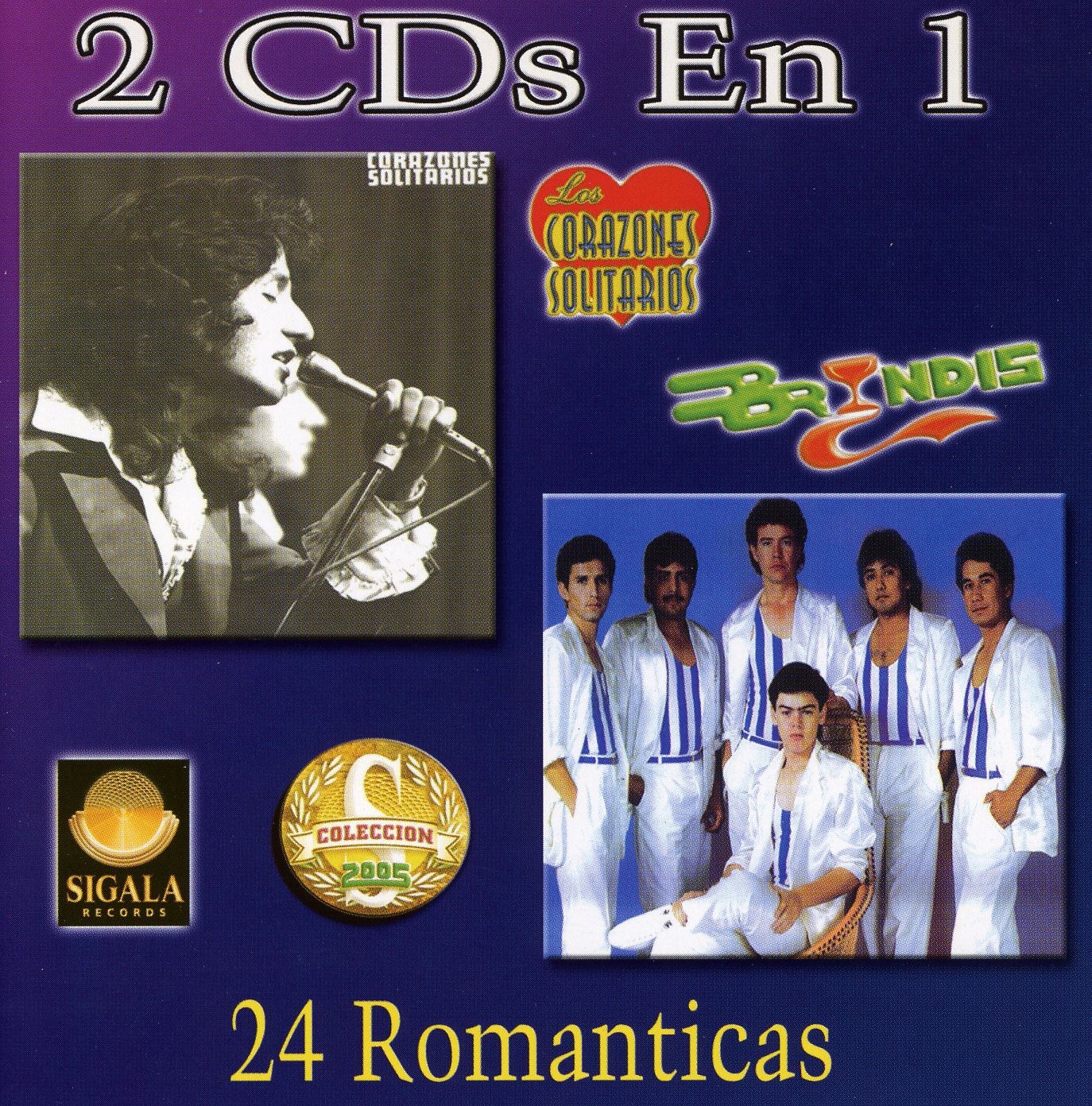 Grupo Bryndis Y Los Corazones Solitarios: 24 Romanticas album cover