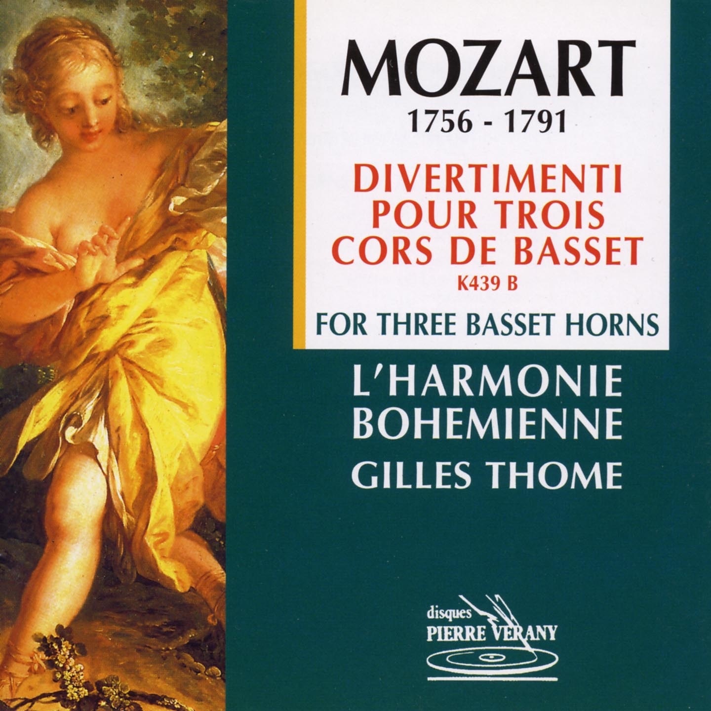 Mozart : Divertimenti pour 3 cors de basset album cover