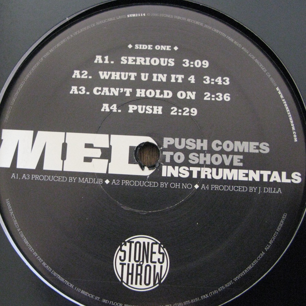 MED Push Comes to Shove Instrumentals album cover