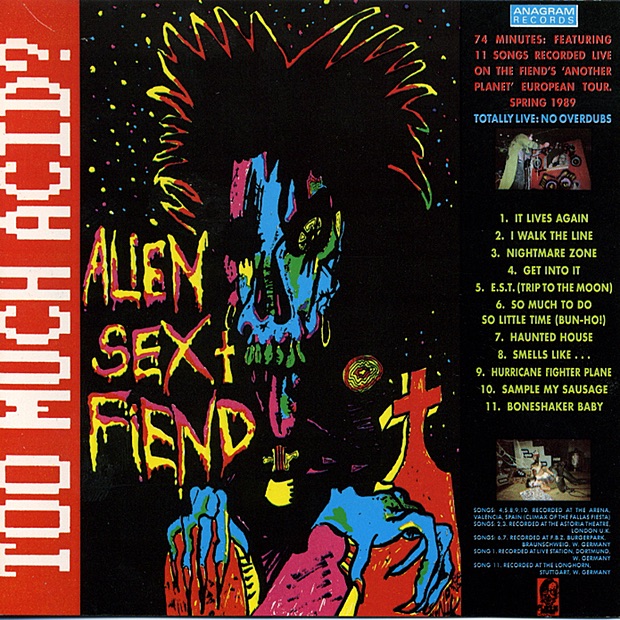 Too Much Acid? (Live Album) album cover