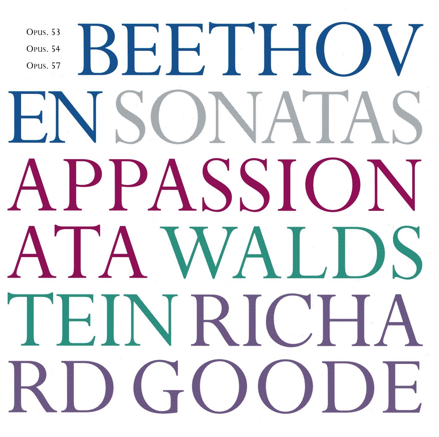Beethoven Sonatas Op. 53 "Waldstein", 54, 57 "Appassionata" album cover