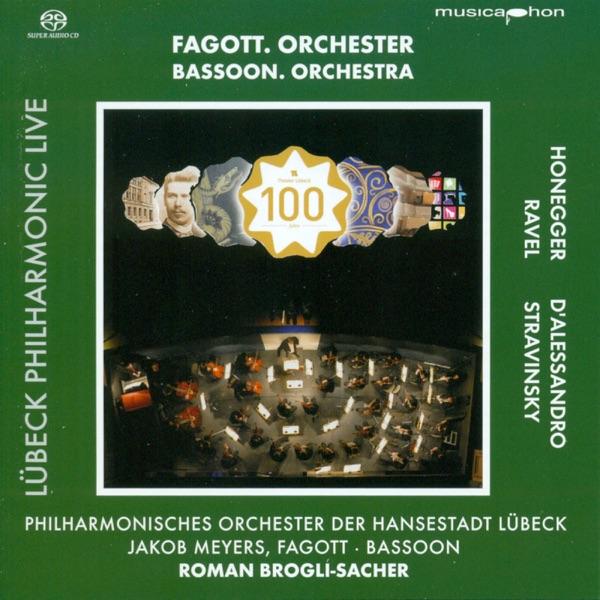 Honegger, A.: Symphony No. 1 - Alessandro, R. D': Bassoon Concerto, Op. 75 (Lubeck Philharmonic Live album cover