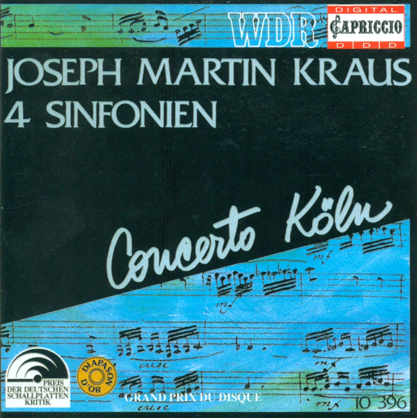 KRAUS, J.M.: Symphonies In C Minor / e Flat Major / C Major / D Major (Concerto Koln) album cover