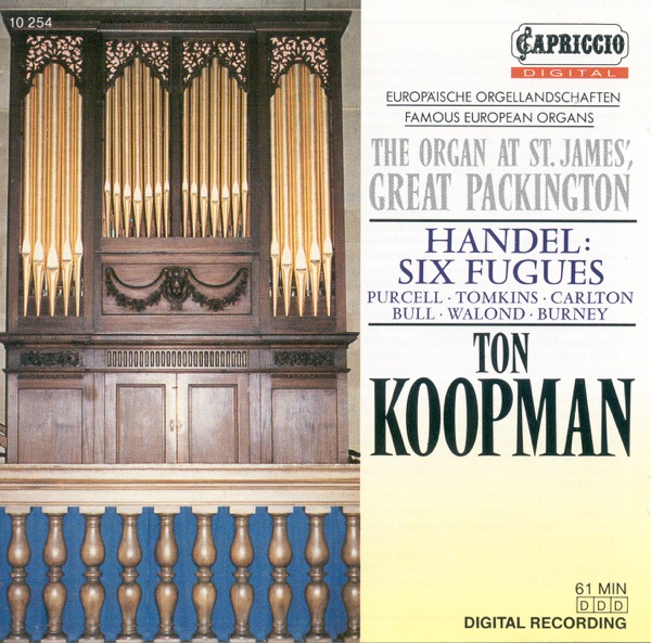 Organ Recital: Koopman, Ton – Purcell, H. - Tomkins, T. - Blow, J. - Carlton, N. - Bull, J. - Handel album cover