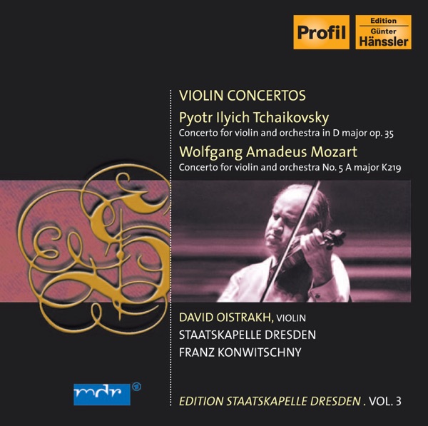 Tchaikovsky, P.I.: Violin Concerto - Mozart, W.A.: Violin Concerto No. 5 (D. Oistrakh, Konwitschny)  album cover