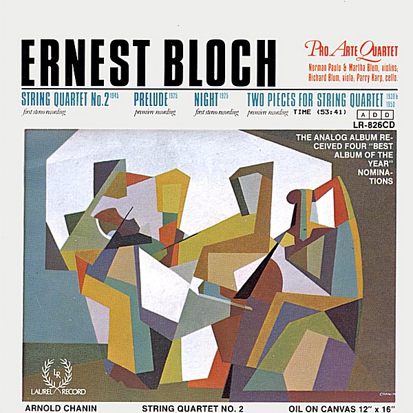 Ernest Bloch: String Quartet No 2; Prelude; Night; Two Pieces for String Quartet album cover