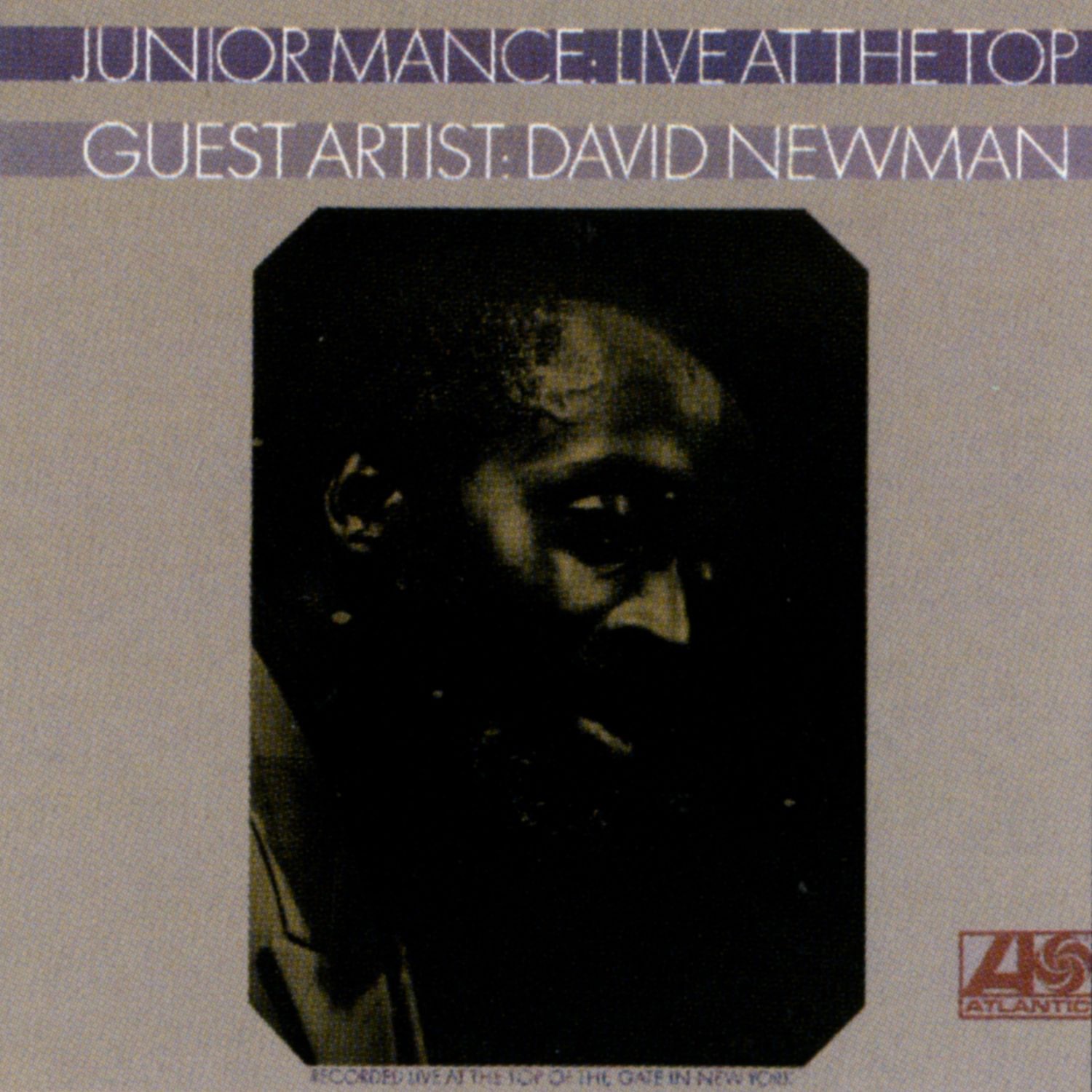 Junior Mance: Live At the Top of the Gate (With David Newman) album cover