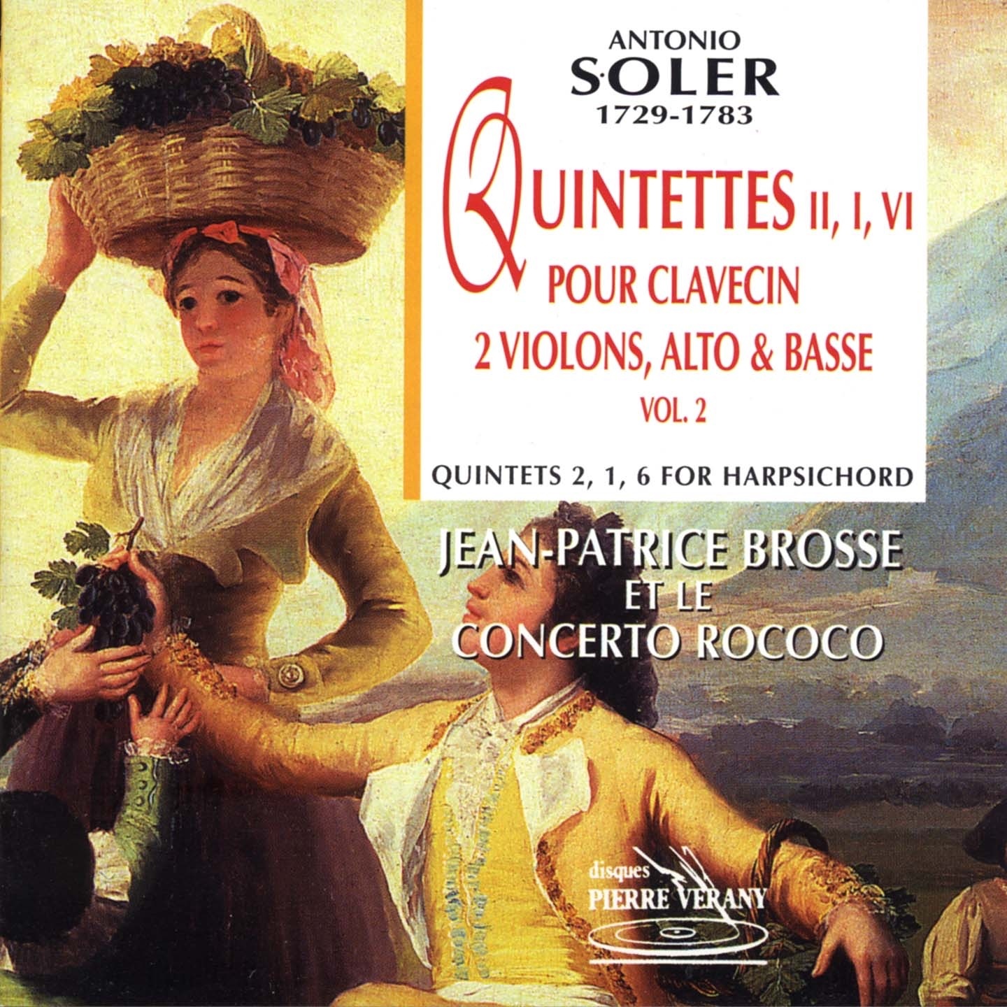 Soler : Quintettes pour clavecin, 2 violons, alto & violoncelle, vol.2 album cover
