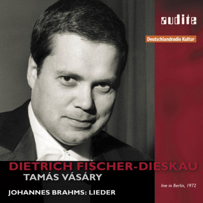 Dietrich Fischer-Dieskau sings Brahms (First Master Release , recorded live at Berlin Philharmonie o album cover