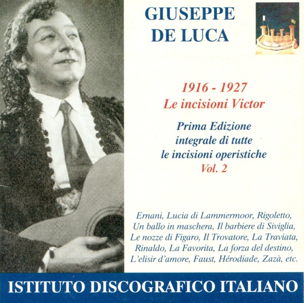 Opera Arias (Baritone): Luca, Giuseppe De - Verdi, G. - Donizetti, G. - Rossini, G. - Mozart, W.A. ( album cover
