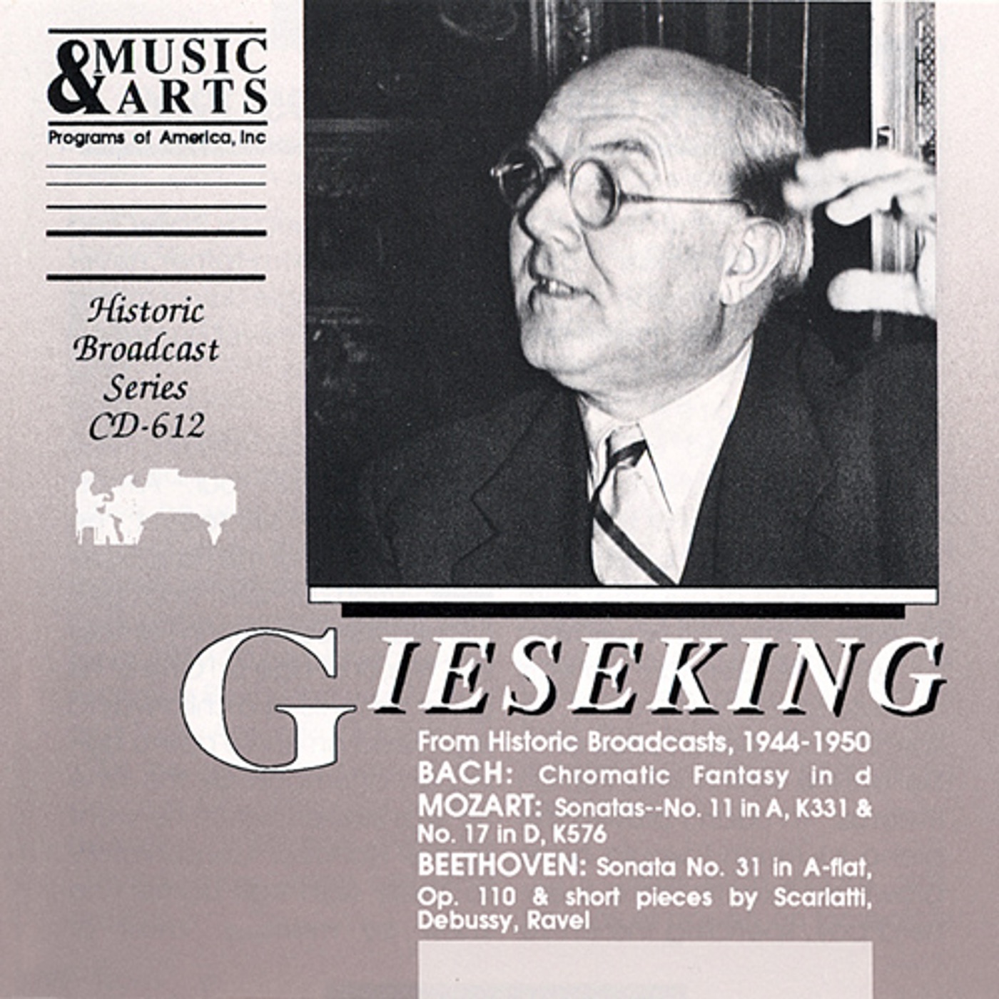 Walter Gieseking: Historic Broadcast Performances (1944-1950) album cover