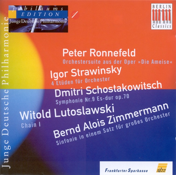Ronnefeld, Shostacovich, Lutoslawski & Zimmermann: Orchestral Music (German Youth Philharmonic Jubil album cover