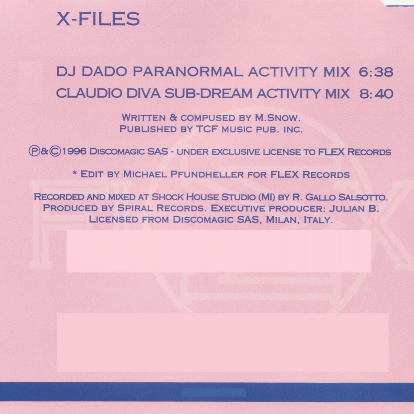 X Files - Single album cover