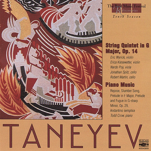 Taneyev: String Quintet in G Major, Piano Music album cover