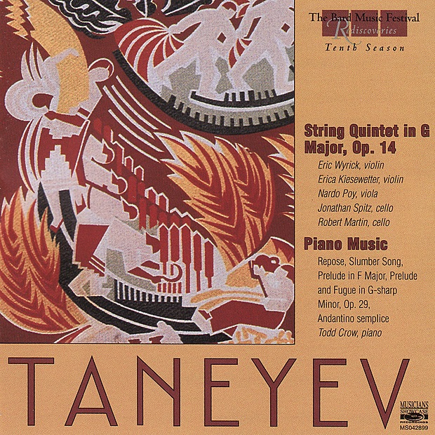 Taneyev: String Quintet in G Major, Piano Music album cover