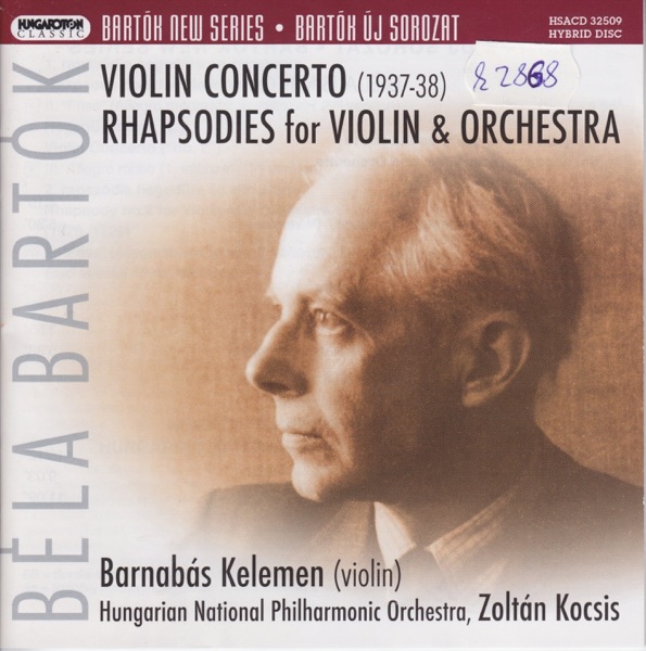 Bartók: Violin Concerto, Rhapsodies album cover