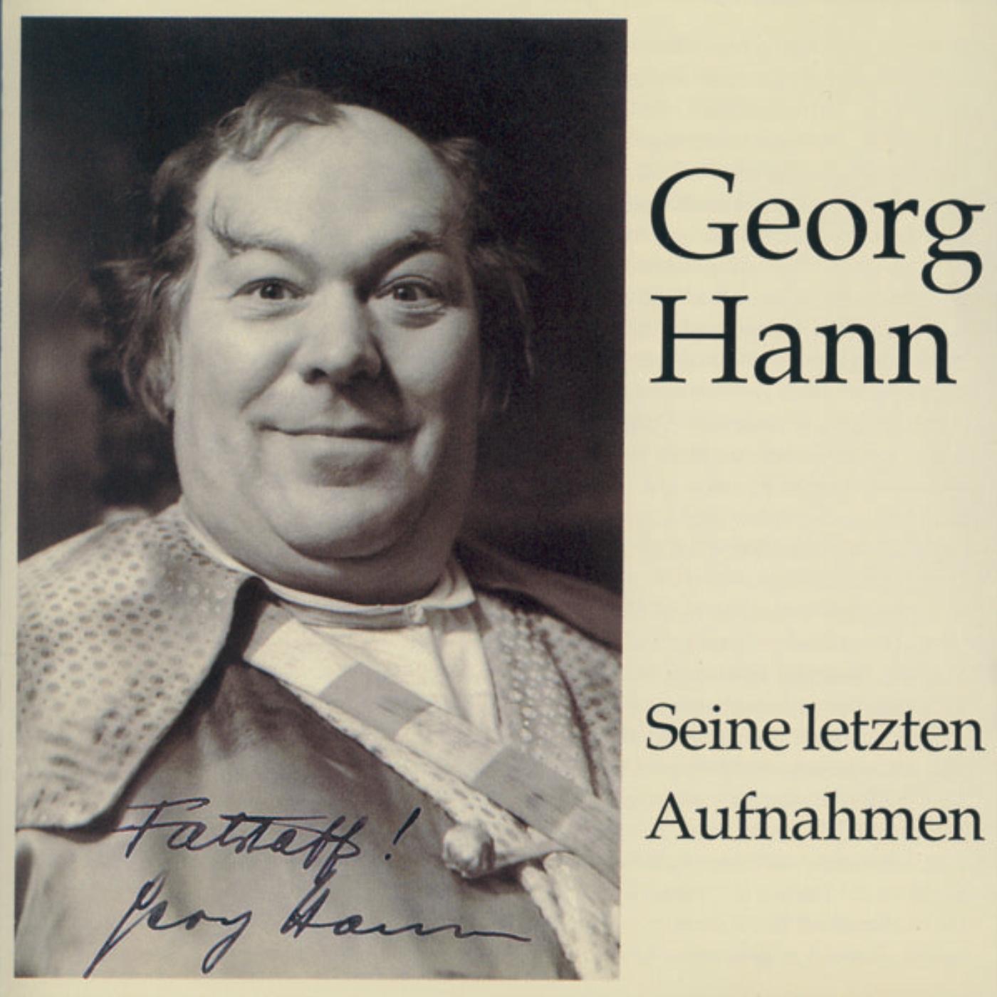 Georg Hann - Seine Letzten Aufnahmen album cover