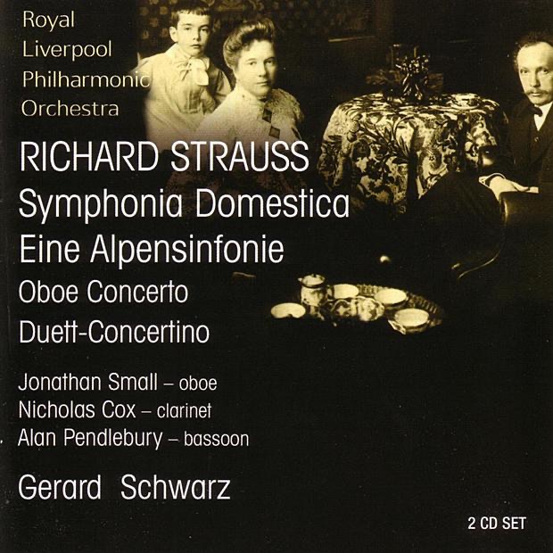 Strauss: Symphonia domestica, Eine Alpensinfonie, Oboe Concerto, Duett-Concertino album cover