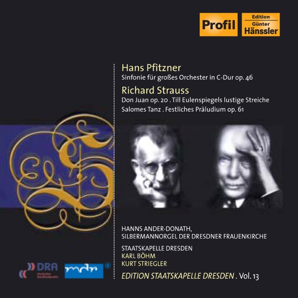 Pfitzner, H.: Symphony In C Major - Strauss, R.: Don Juan - Till Eulenspiegels Lustige Streiche (Sta album cover