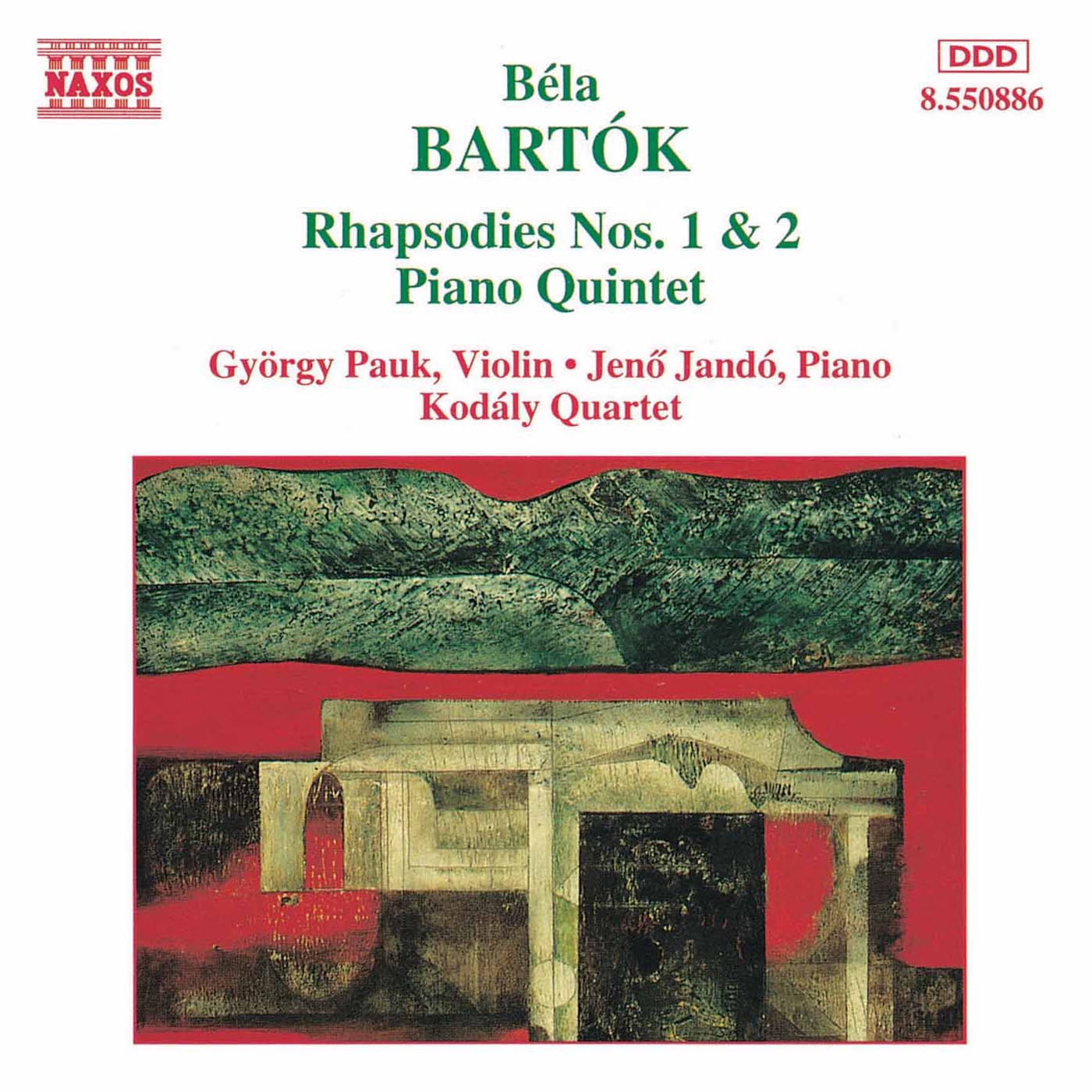 Bartok: Rhapsodies Nos. 1 and 2 - Piano Quintet album cover