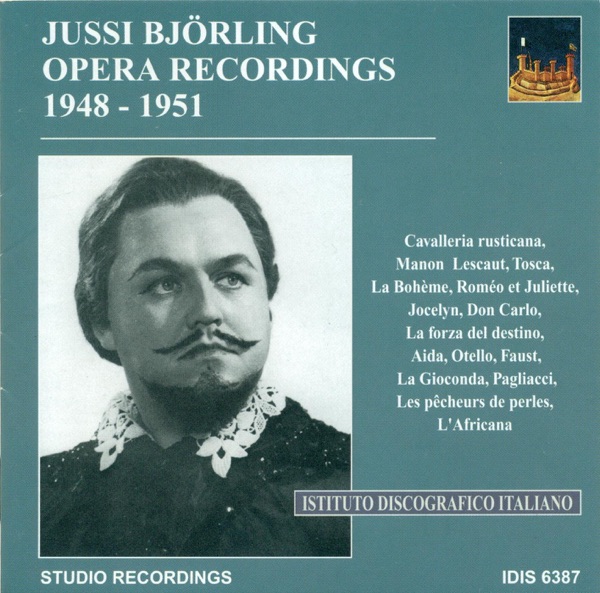 Opera Arias (Tenor): Bjorling, Jussi - Mascagni, P. - Puccini, G. - Gounod, C.-F. - Godard, B. - Ver album cover