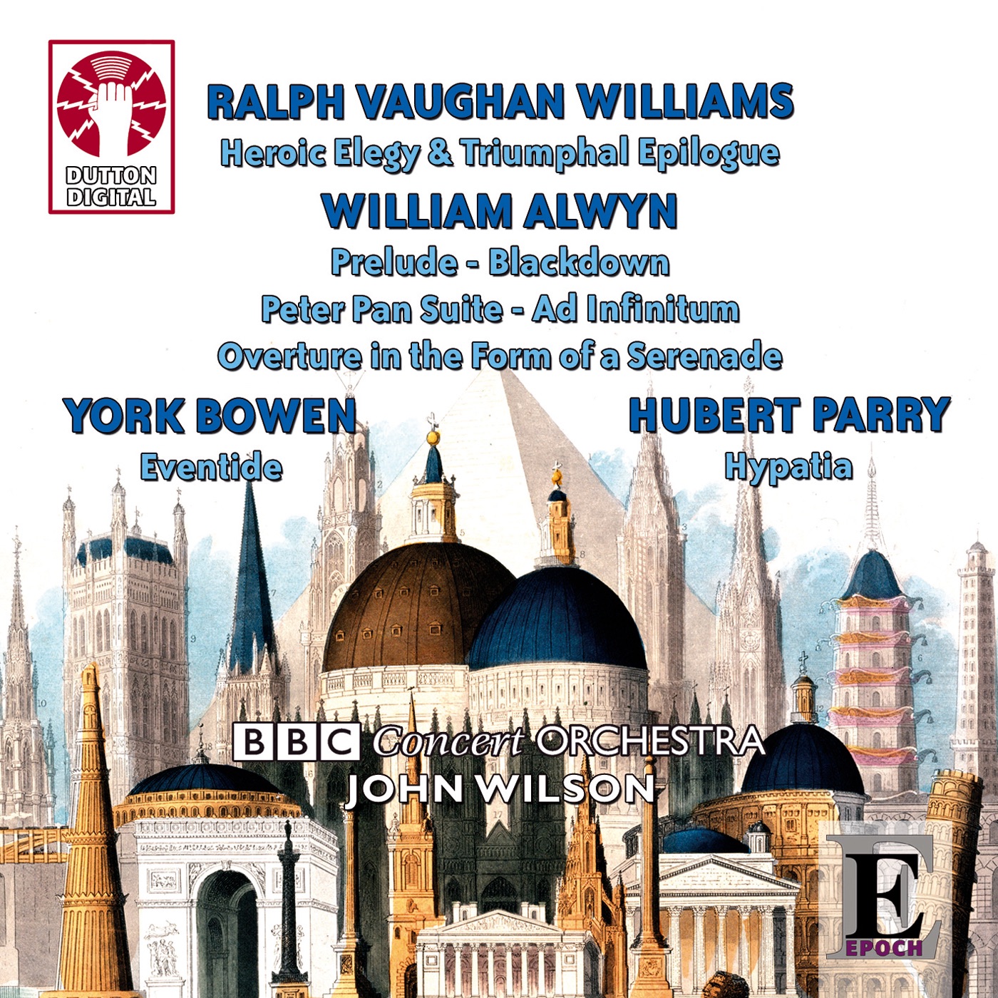 Ralph Vaughan Williams, William Alwyn, York Bowen & Hubert Parry album cover