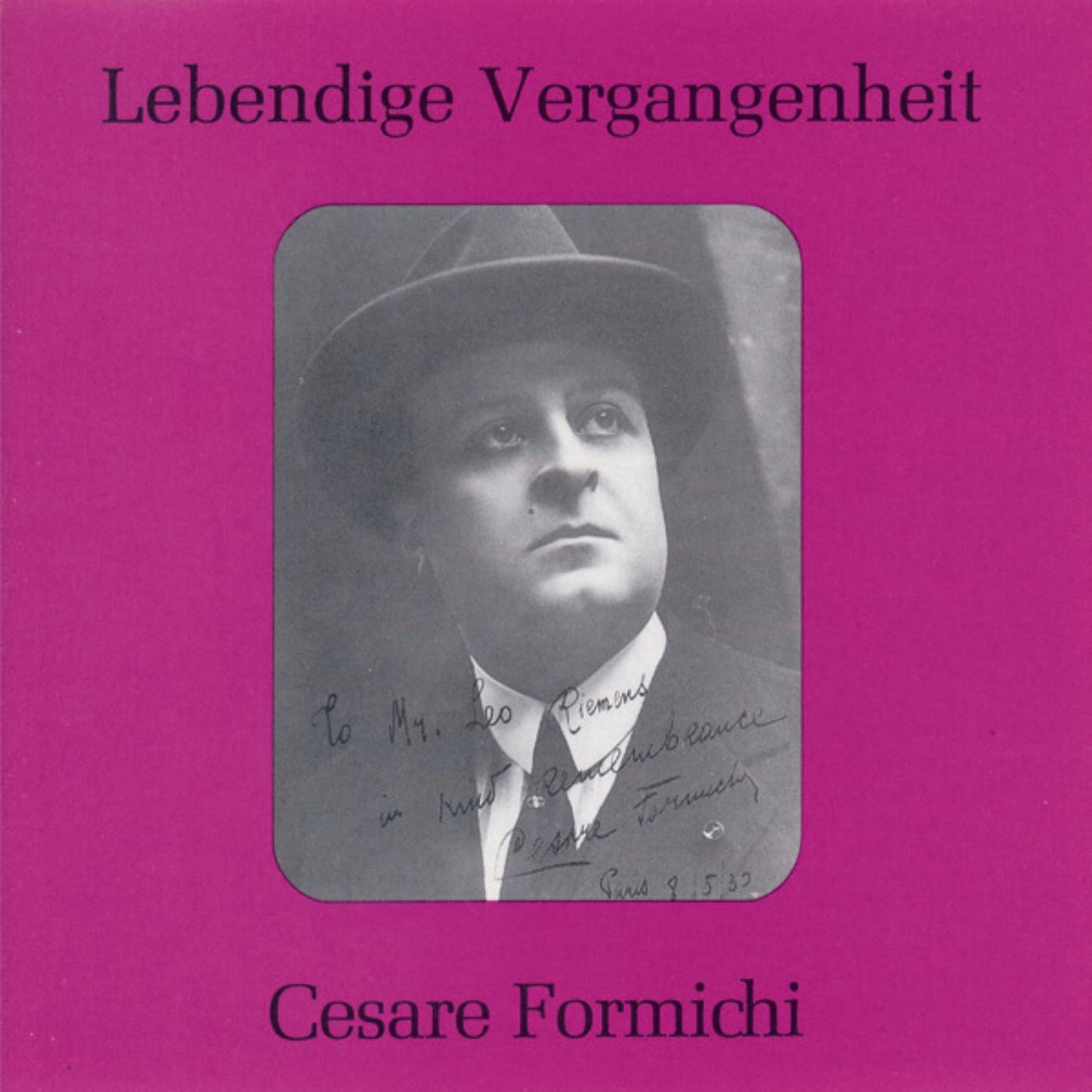 Lebendige Vergangenheit - Cesare Formichi album cover