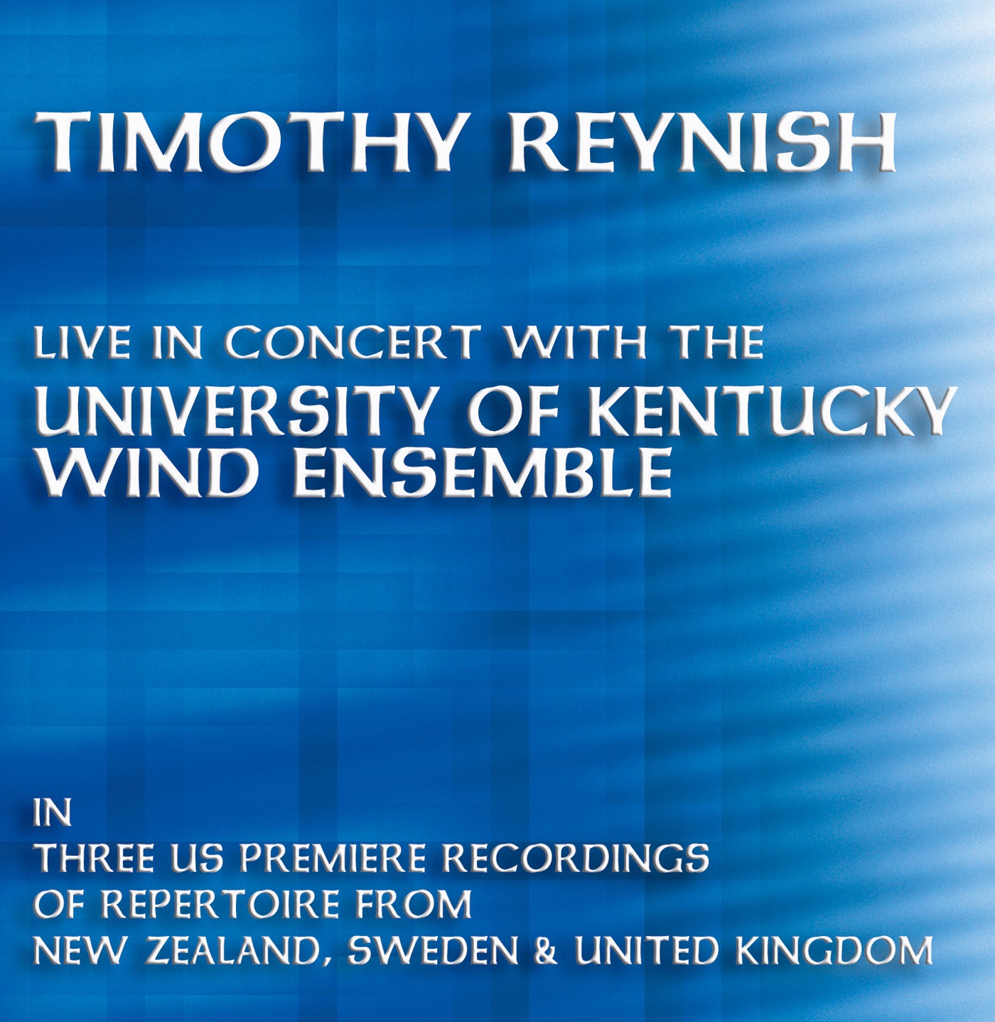 Timothy Reynish Live in Concert, Vol. 1 album cover