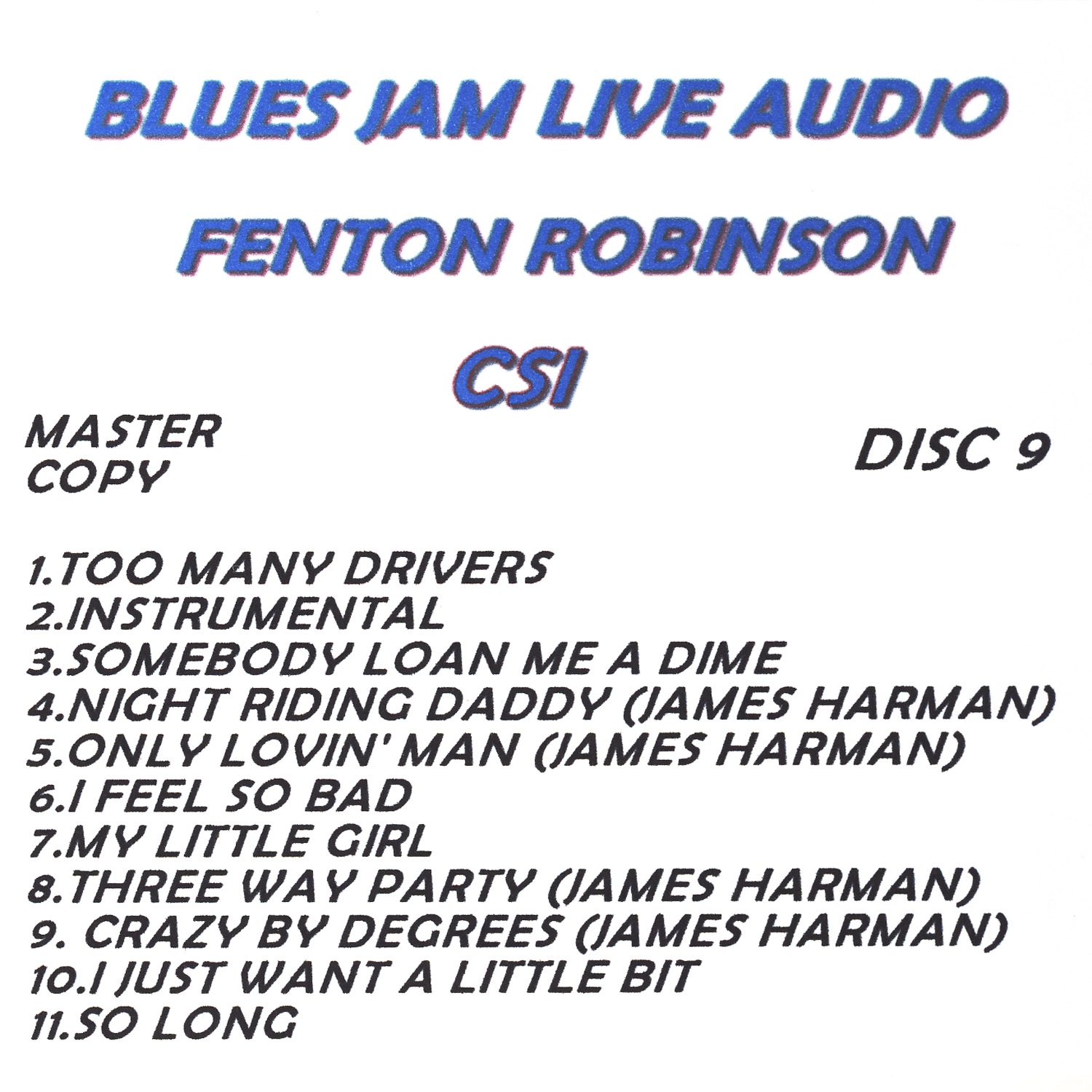 Blues Jam Live Audio: Fenton Robinson album cover