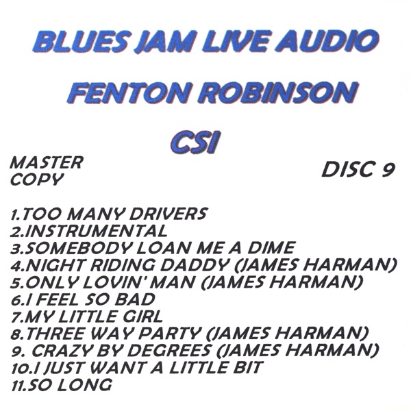 Blues Jam Live Audio: Fenton Robinson album cover
