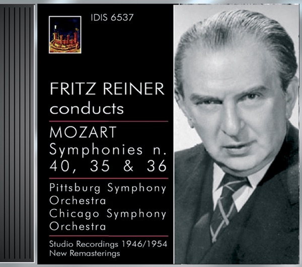 Mozart, W.A.: Symphonies Nos. 35, 36 and 40 (Pittsburgh Symphony, Chicago Symphony, Reiner) (1946, 1 album cover