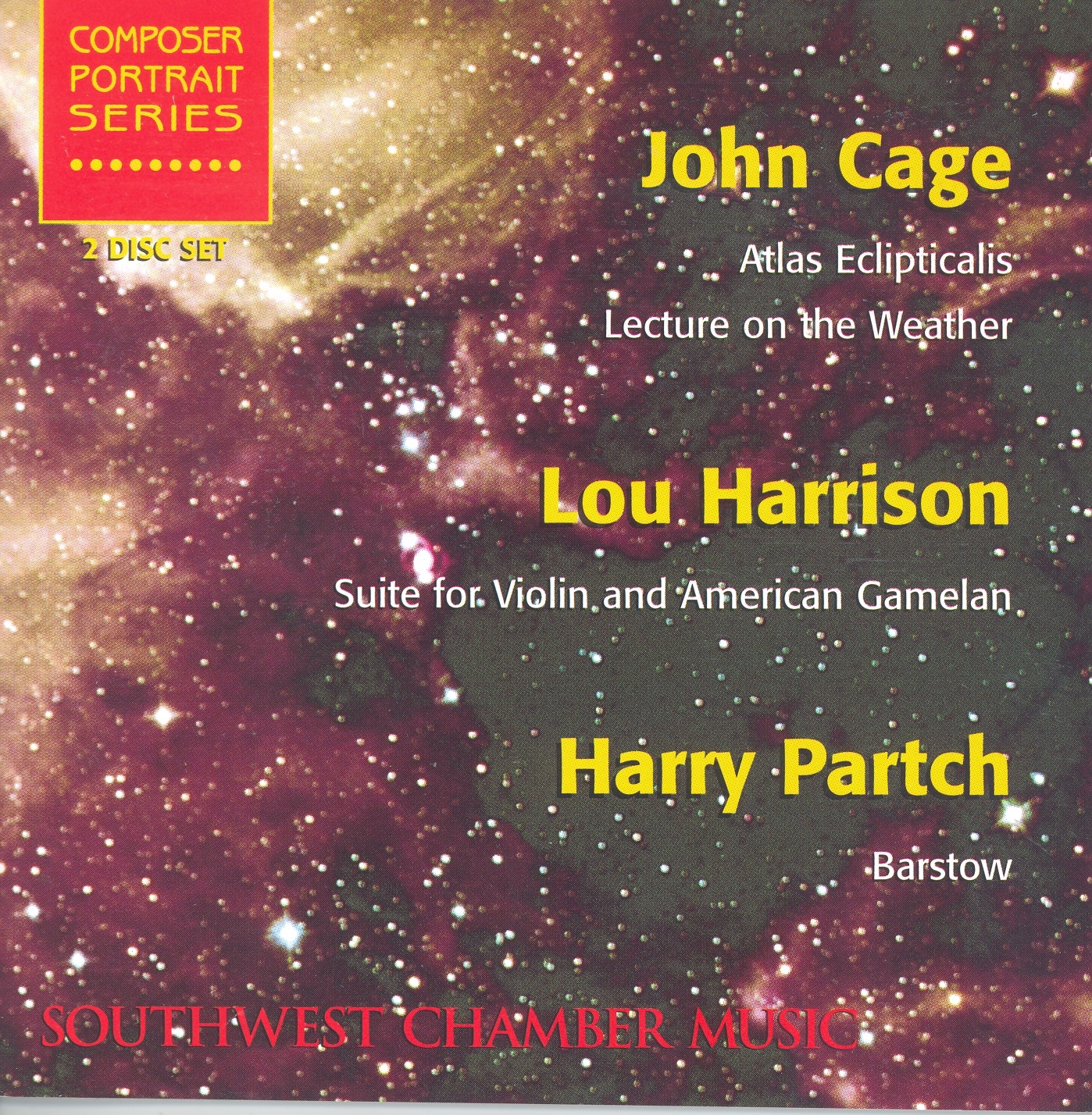 Cage: Atlas Eclipticalis - Harrison: Suite for Violin and American Gamelan - Partch: Barstow album cover