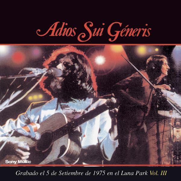 Adios Sui Generis, Vol. 3 (En Vivo) album cover